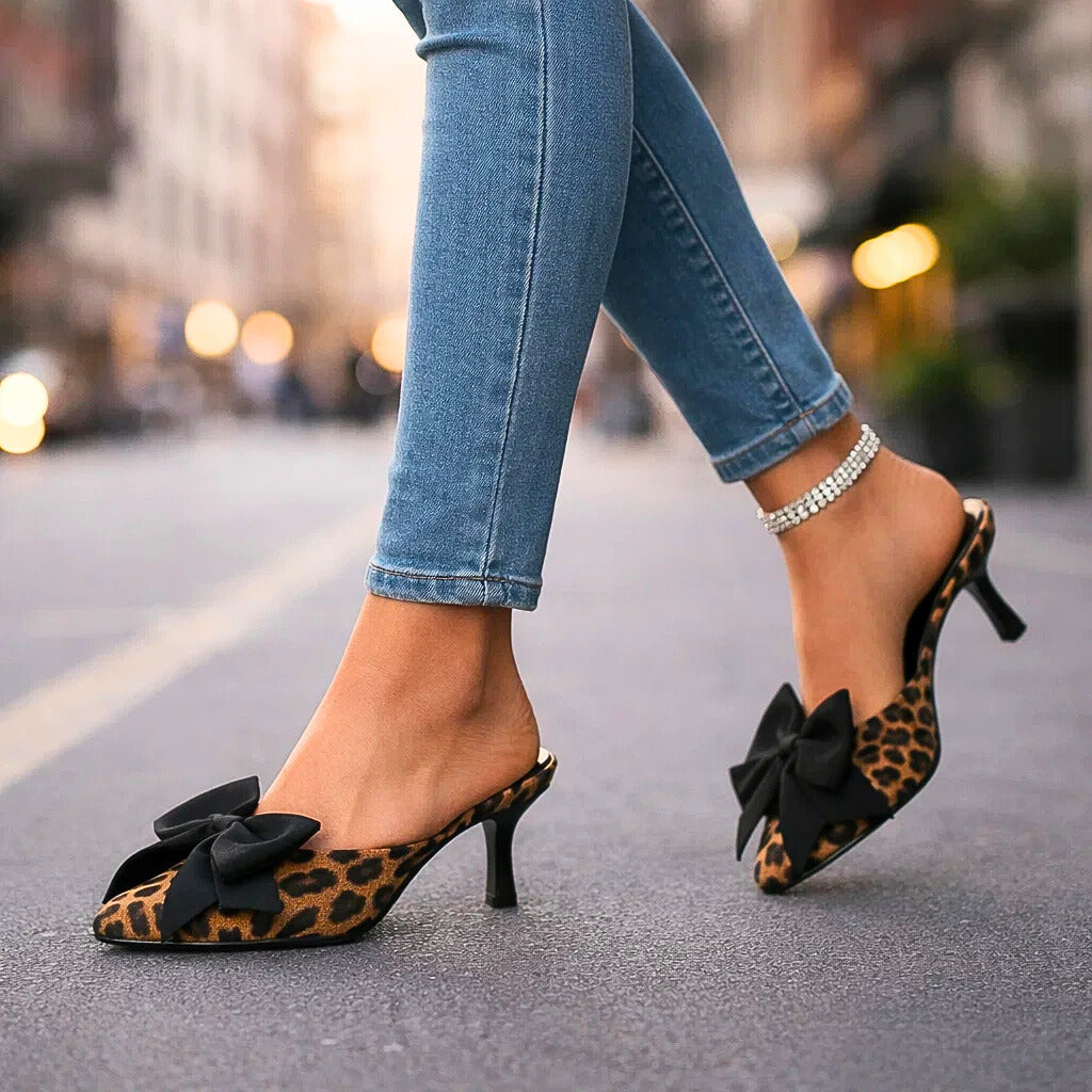 SIENNA LEOPARD ROSETTSKOR MED KLACK