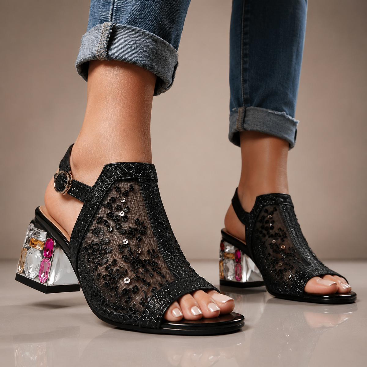 CELINA CRYSTAL LACE KLACKAR