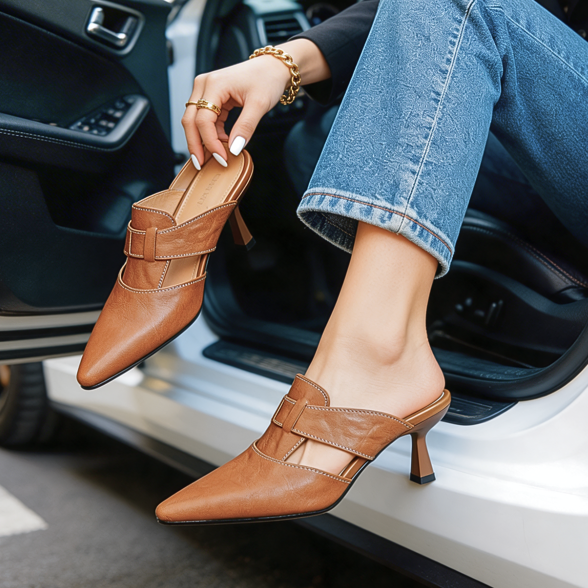 AUBREY MONROE HEELS I ÄKTA LÄDER