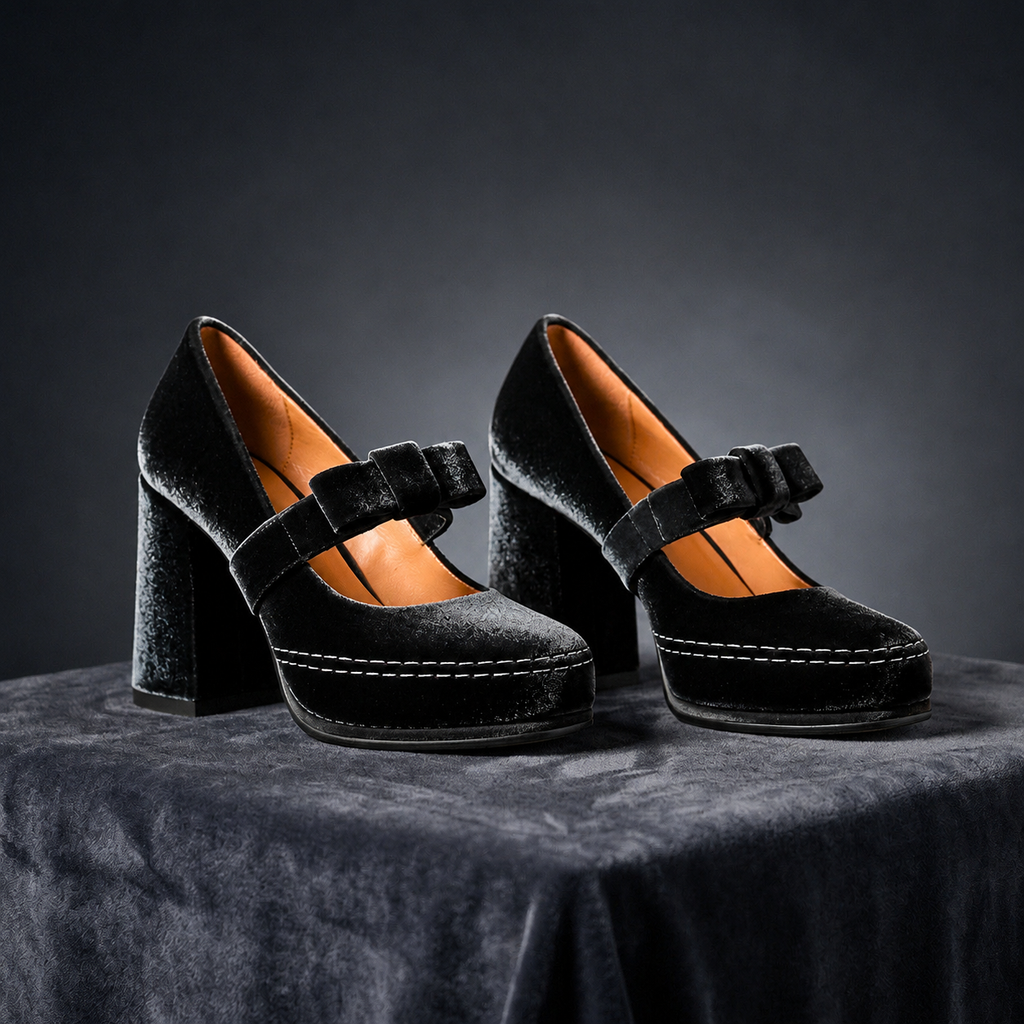 VALENTINA VELVET HEELS