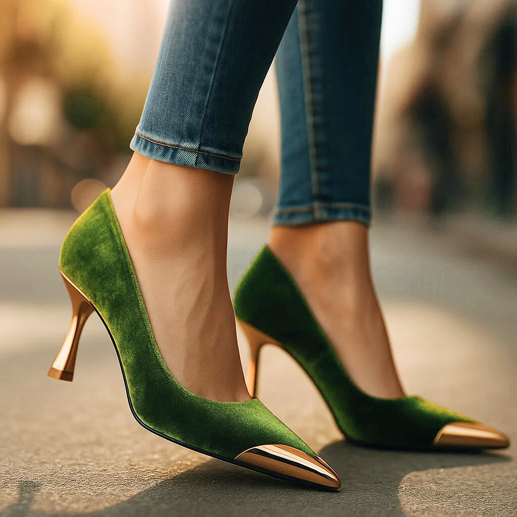 AVELINE GOLD-POINT PUMPS