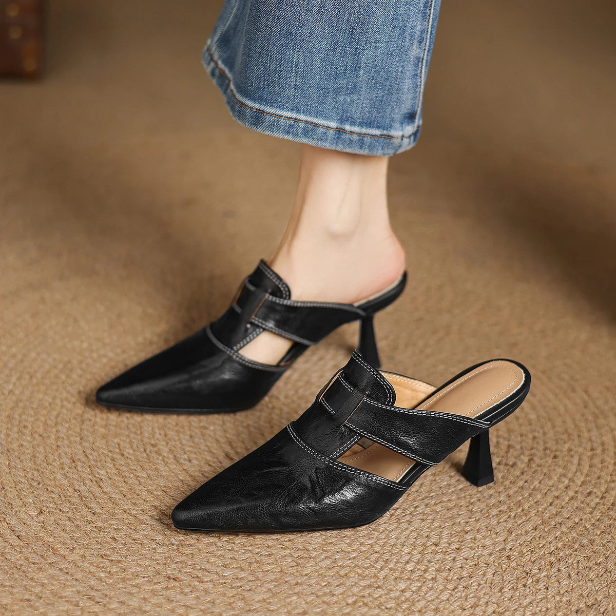 AUBREY MONROE HEELS I ÄKTA LÄDER