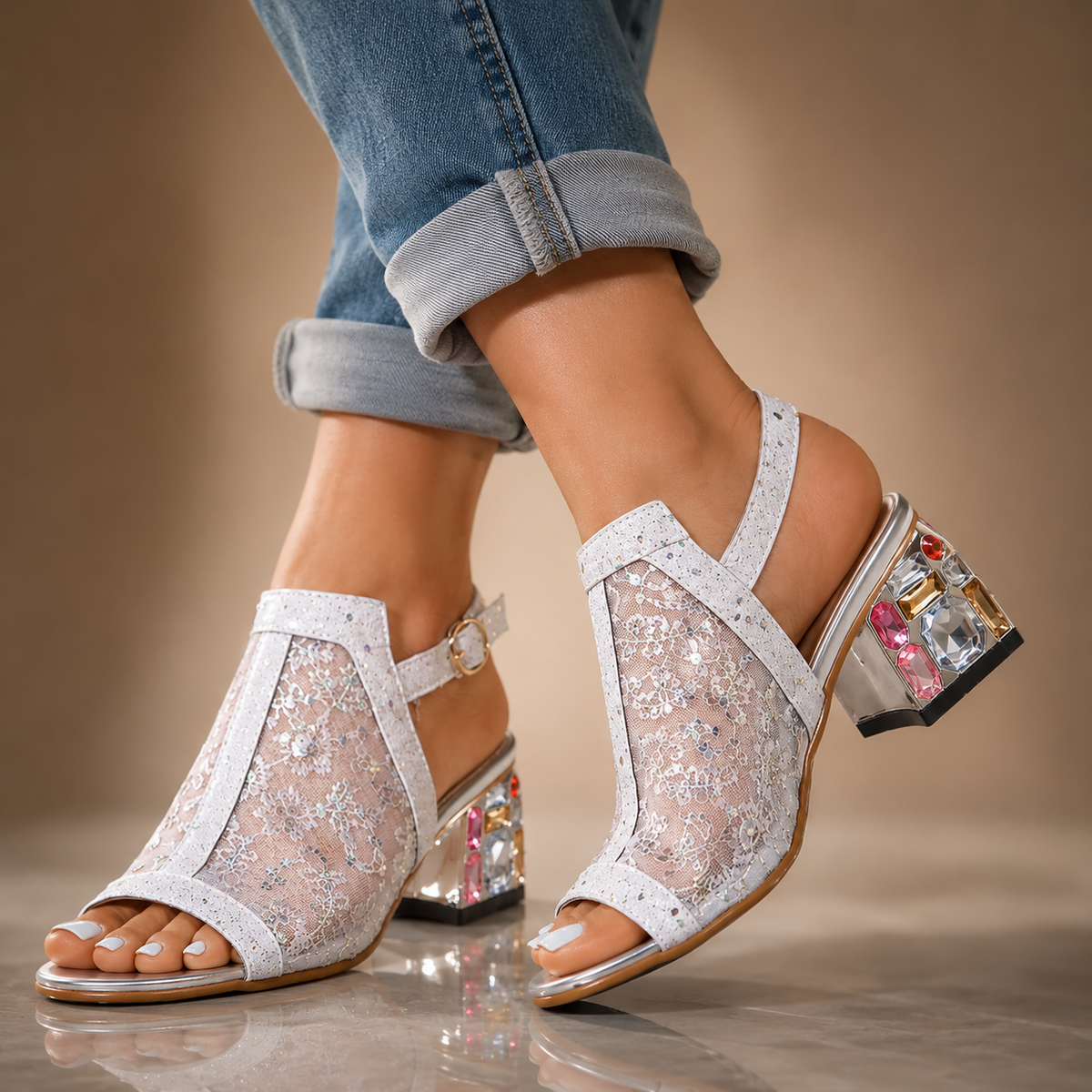 CELINA CRYSTAL LACE KLACKAR