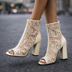 LILIANA LACE HEEL BOOTS