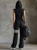 Giada – Jumpsuit i retrostil med huva och ränder