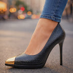 AVELINE GOLD-POINT HEELS