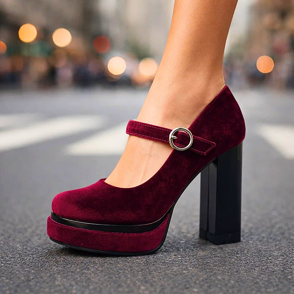 VALLORIA VELVET HEELS