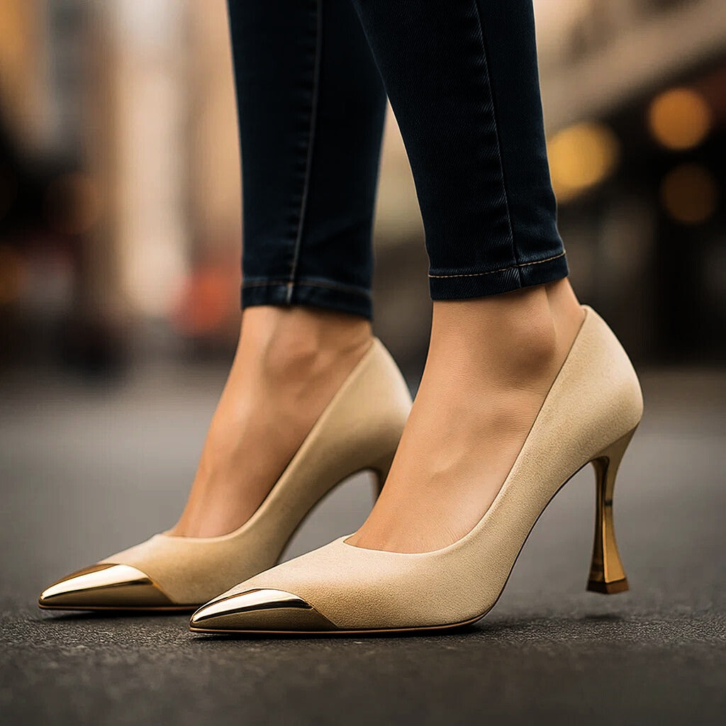 AVELINE GOLD-POINT PUMPS