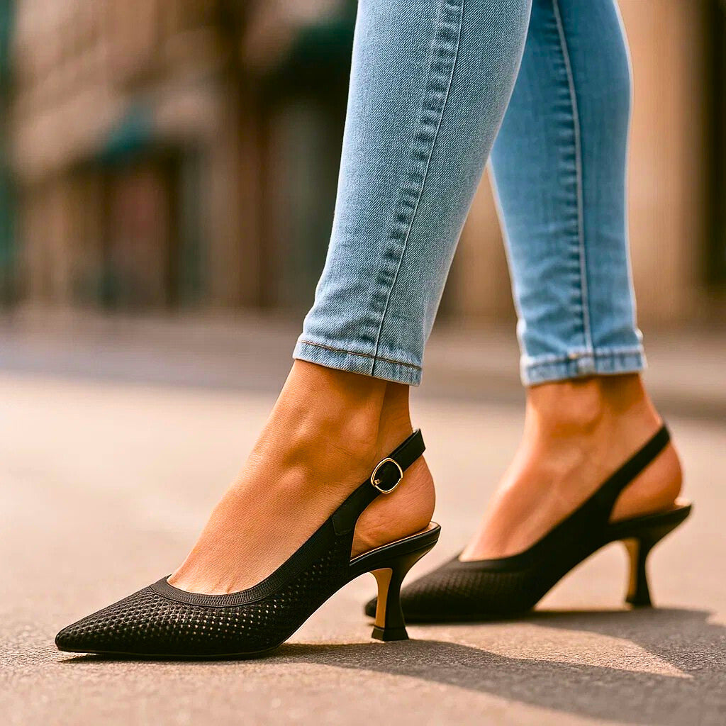 AVELINA MESH HEELS